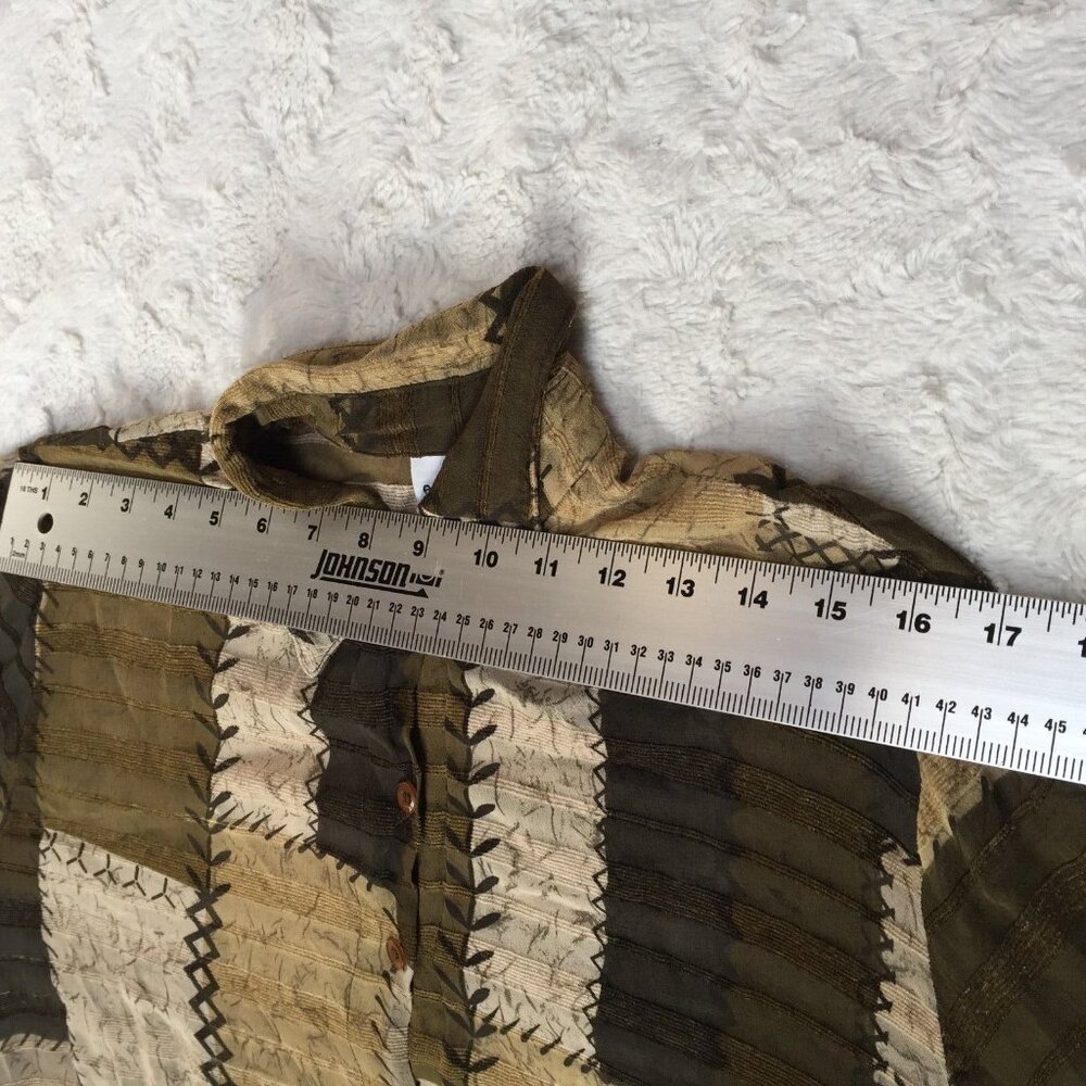 Vintage Esteem Womens Button Down Patchwork Shirt… - image 6